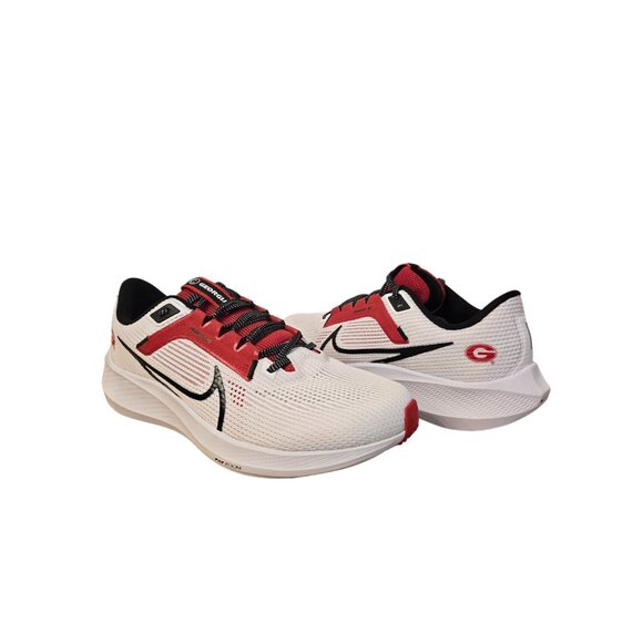 NIKE AIR ZOOM PEGASUS 40 UGA GEORGIA BULLDOGS WHITE RED BLACK MEN’S - Picture 6 of 11